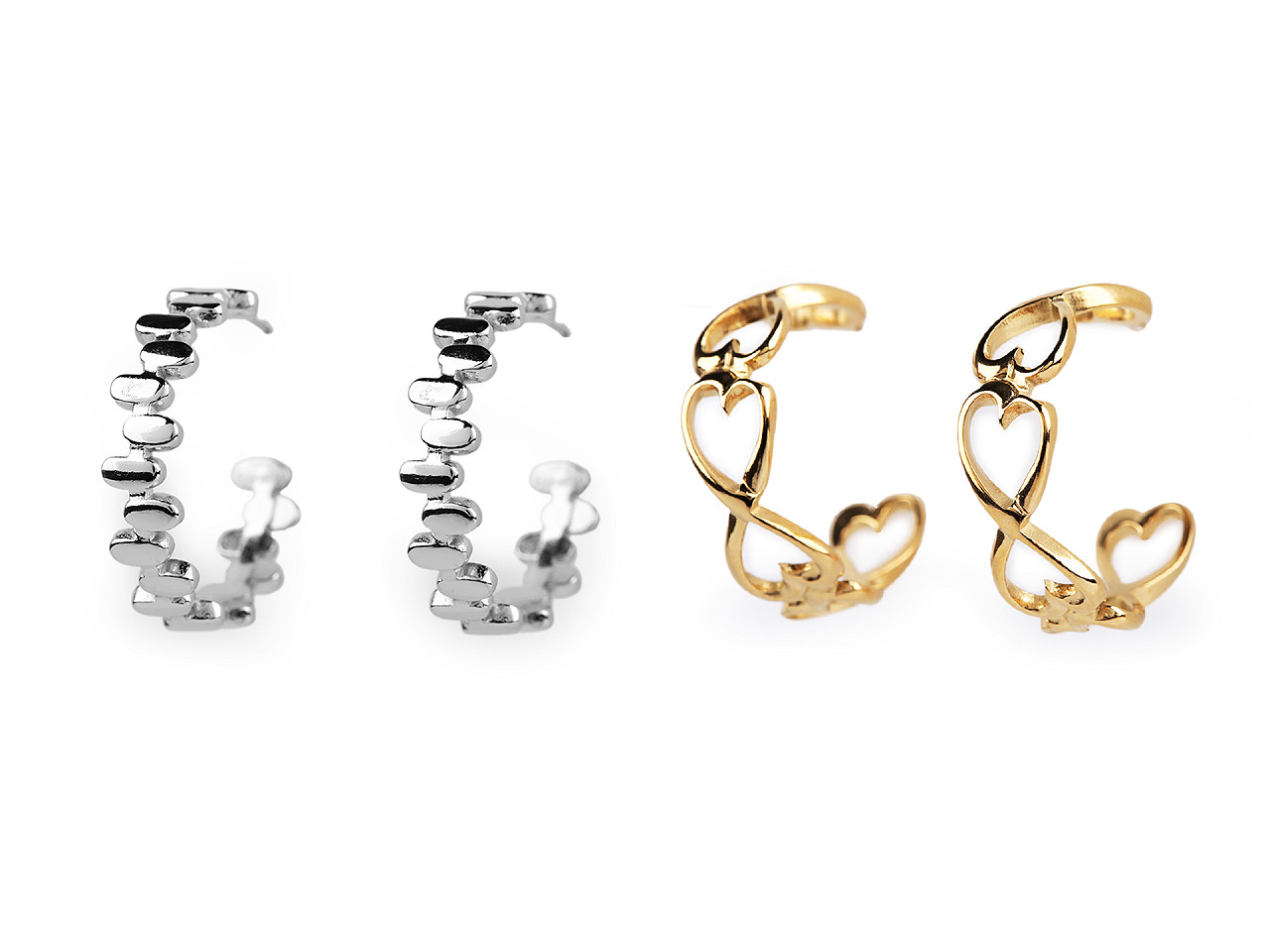 Cercei cercuri din oțel inoxidabil - Argintiu (1 Pereche)