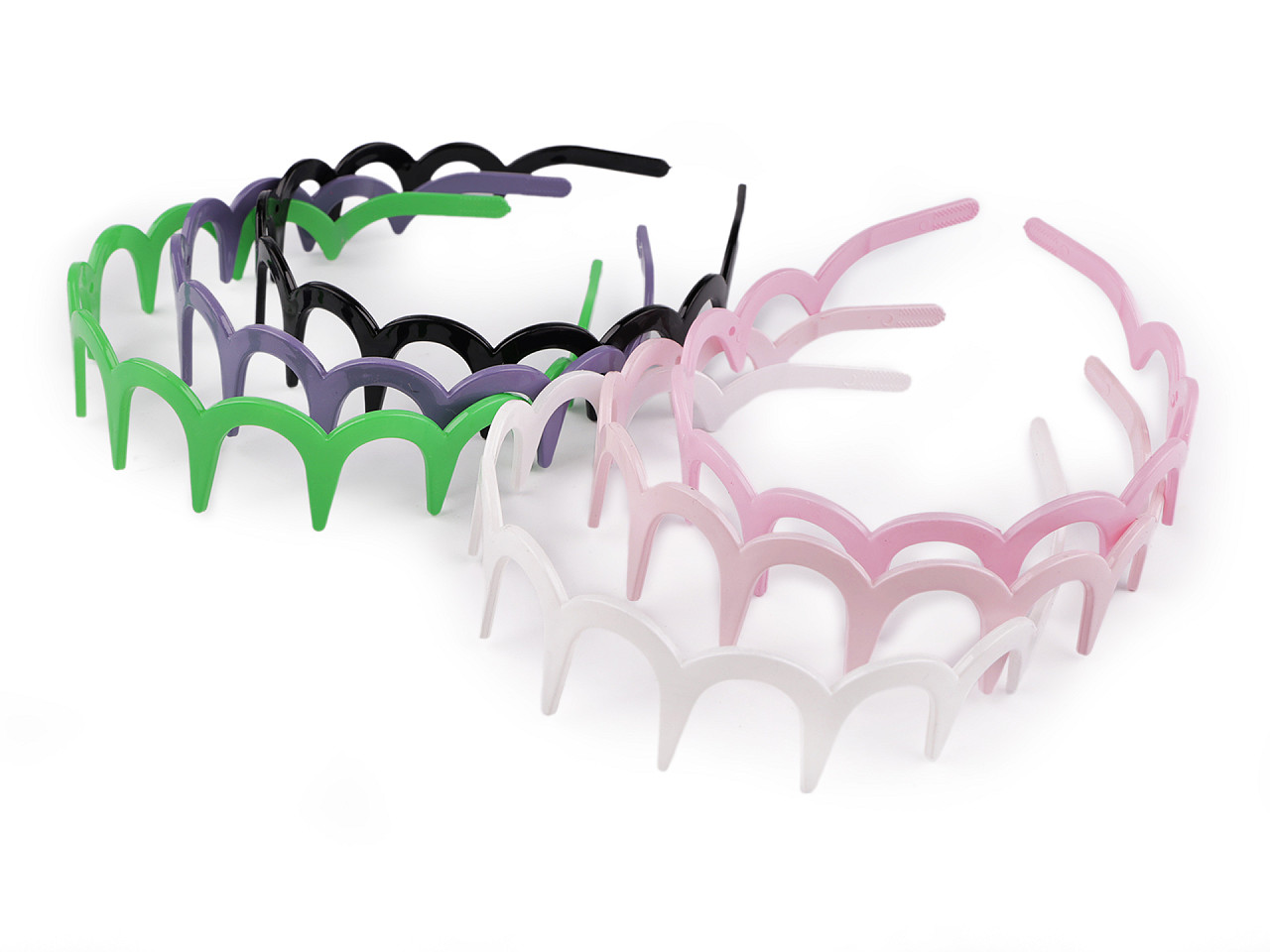 Bentita din plastic pentru par - Roz deschis (1 Bucată)