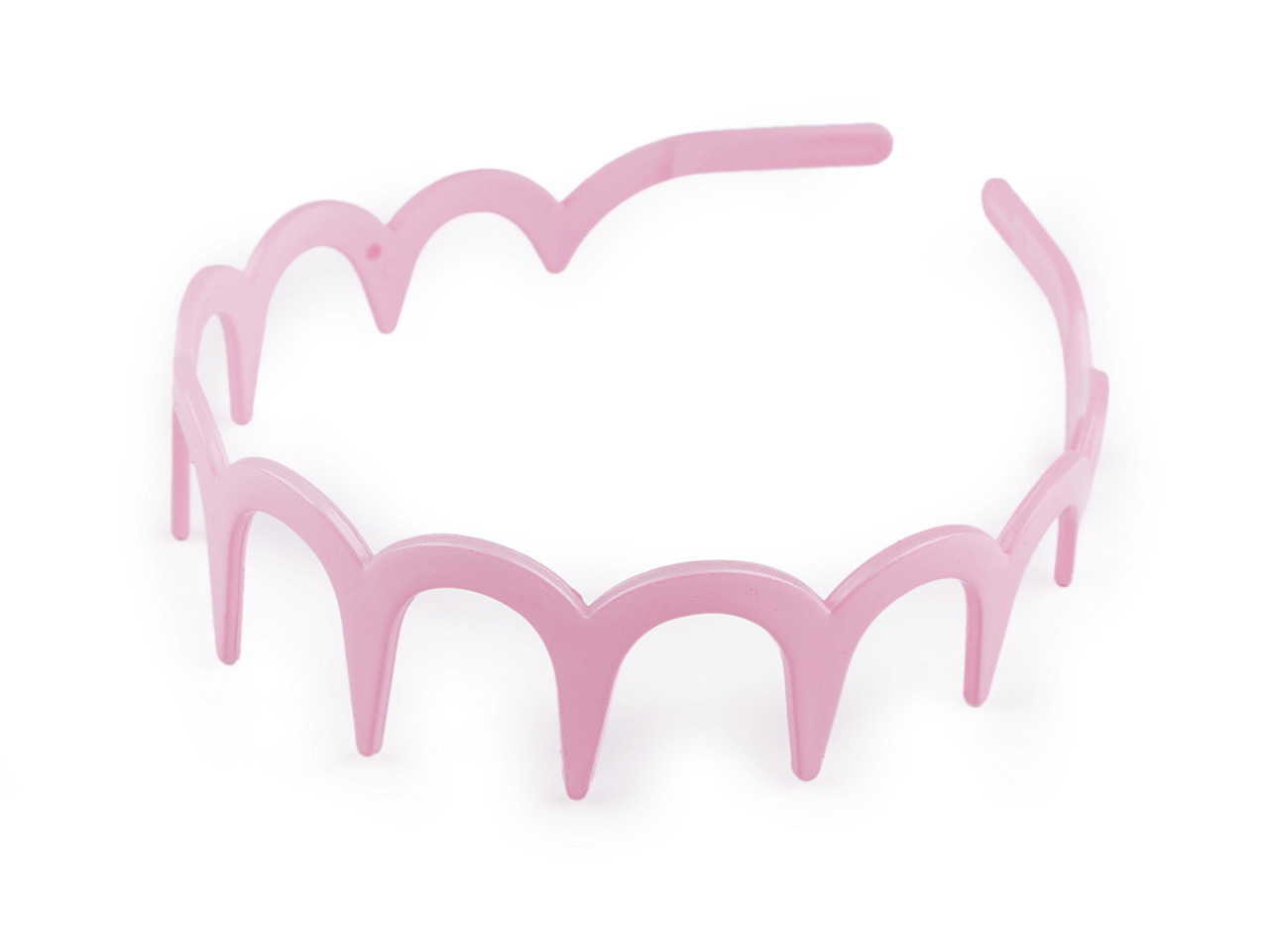 Bentita din plastic pentru par - Roz deschis (1 Bucată)