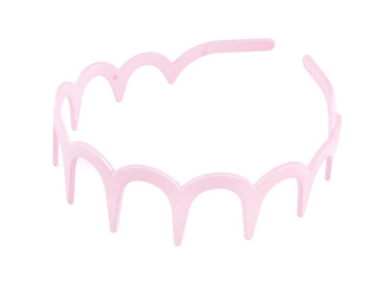 Bentita din plastic pentru par - Roz deschis (1 Bucată)