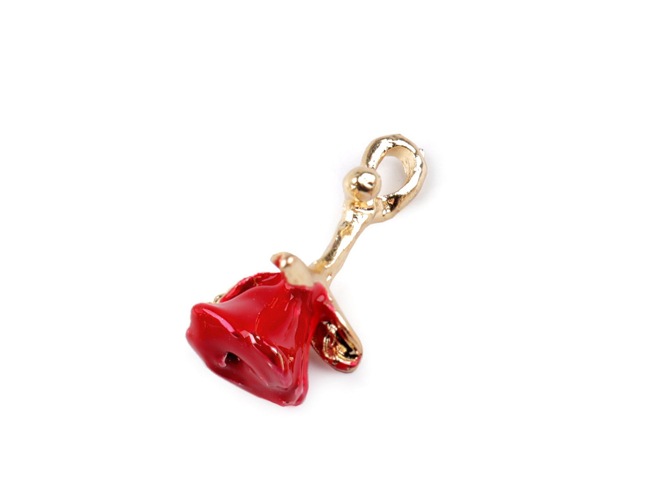 Pandantiv 3d trandafir metalic - Roșu (3 Bucăți)