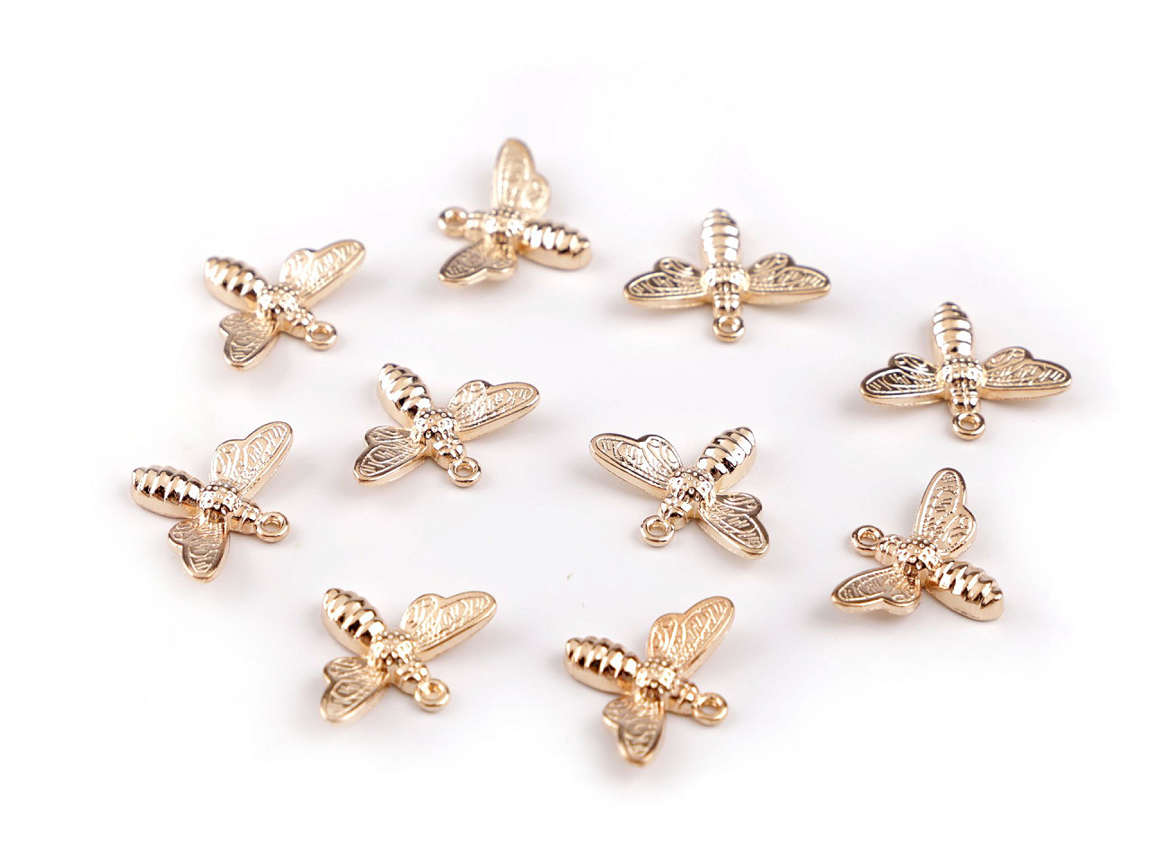 Pandantiv albina 19x15 mm - Auriu rose (10 Bucăți)