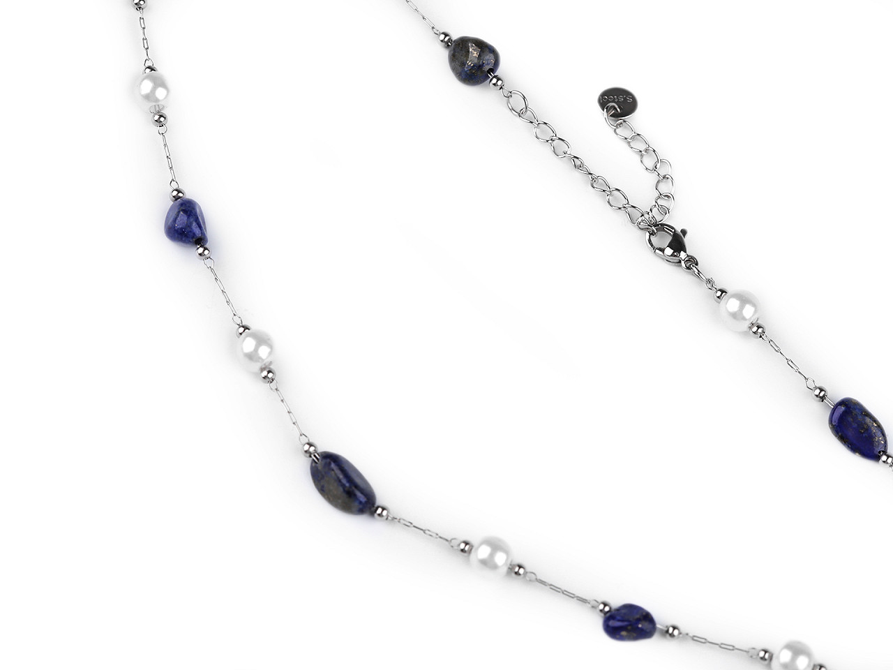 Colier din oțel inoxidabil - Albastru delta (1 Bucată)