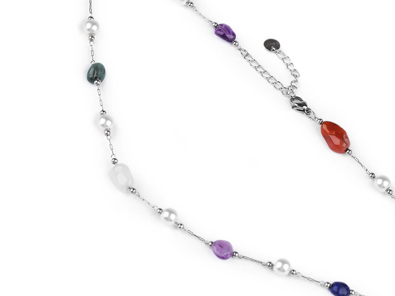 Colier din oțel inoxidabil - Albastru delta (1 Bucată)