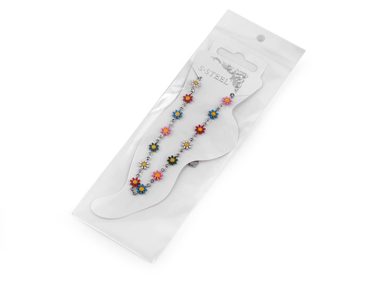 Bratara de glezna din otel inoxidabil - Multicolor (1 Bucată)