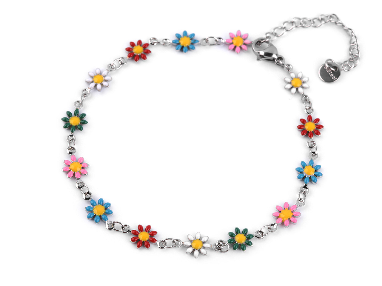 Bratara de glezna din otel inoxidabil - Multicolor (1 Bucată)