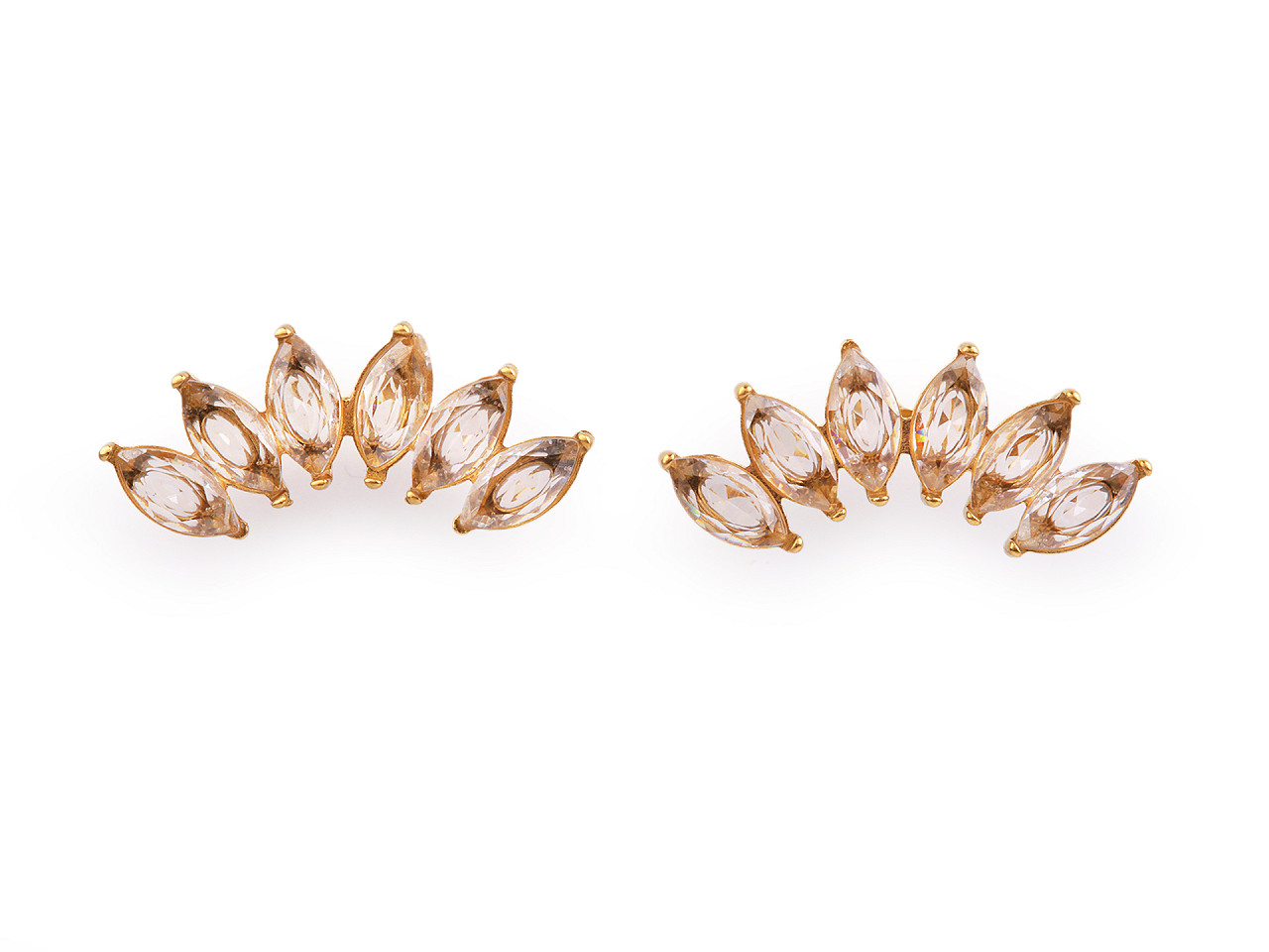 Cercei din oțel inoxidabil cu strasuri - Cristal (1 Pereche)