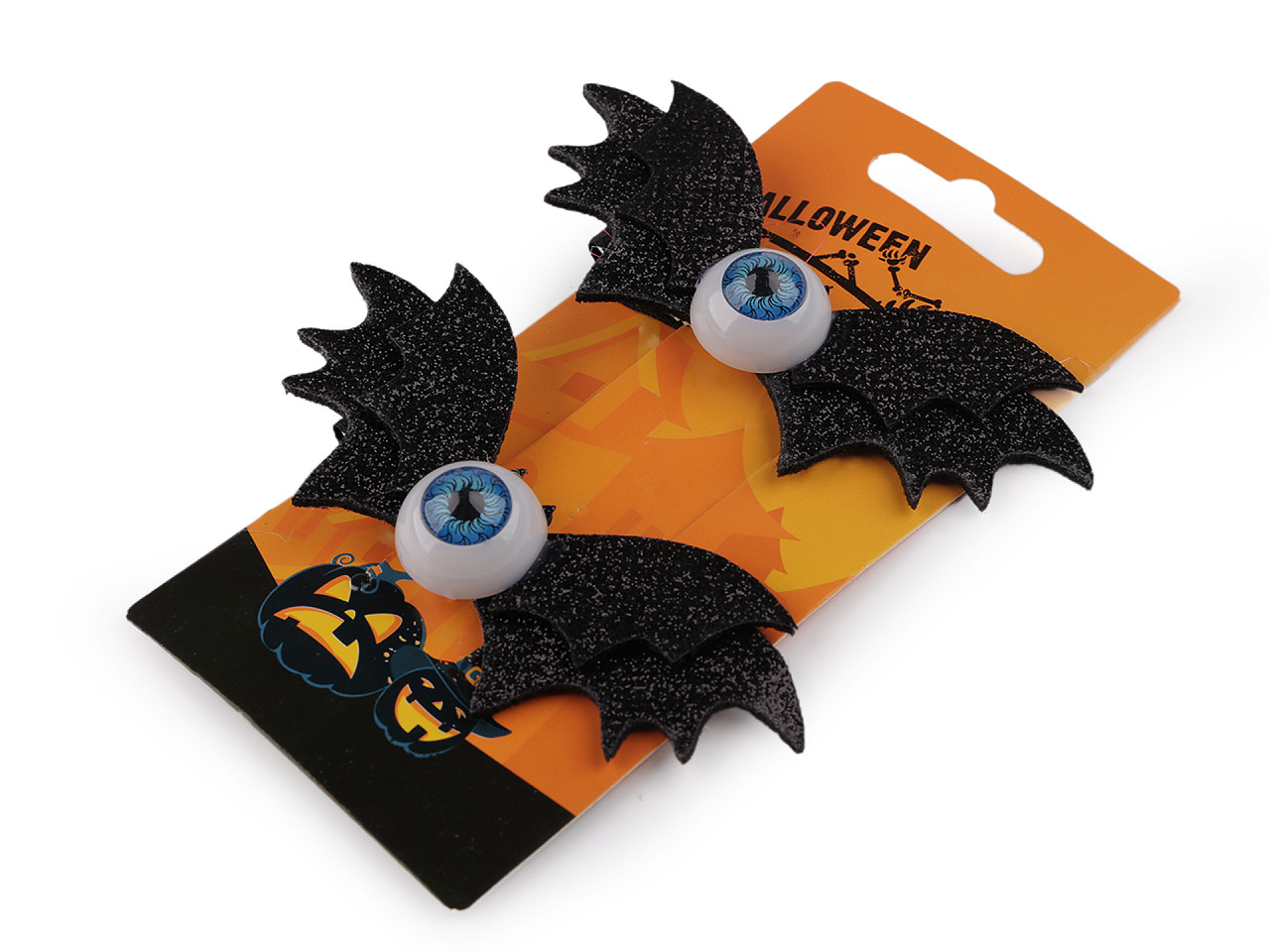 Agrafe de păr pentru petrecere halloween - Negru (1 Card)