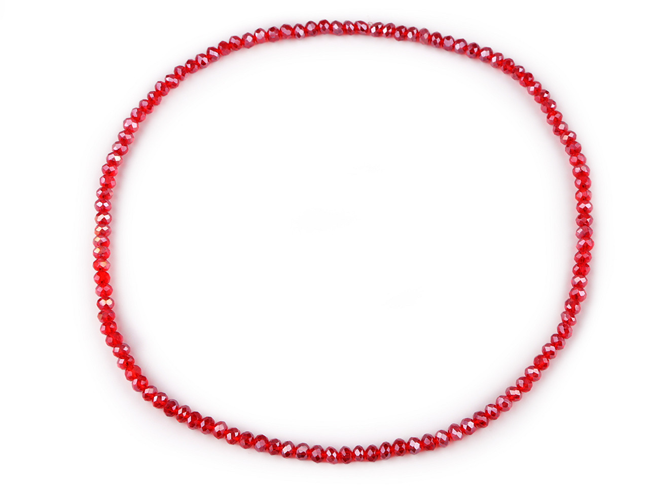 Colier elastic cu strasuri - Verde măr (1 Bucată)