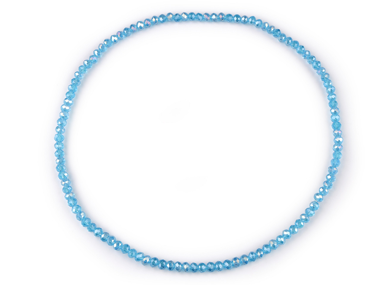 Colier elastic cu strasuri - Verde măr (1 Bucată)