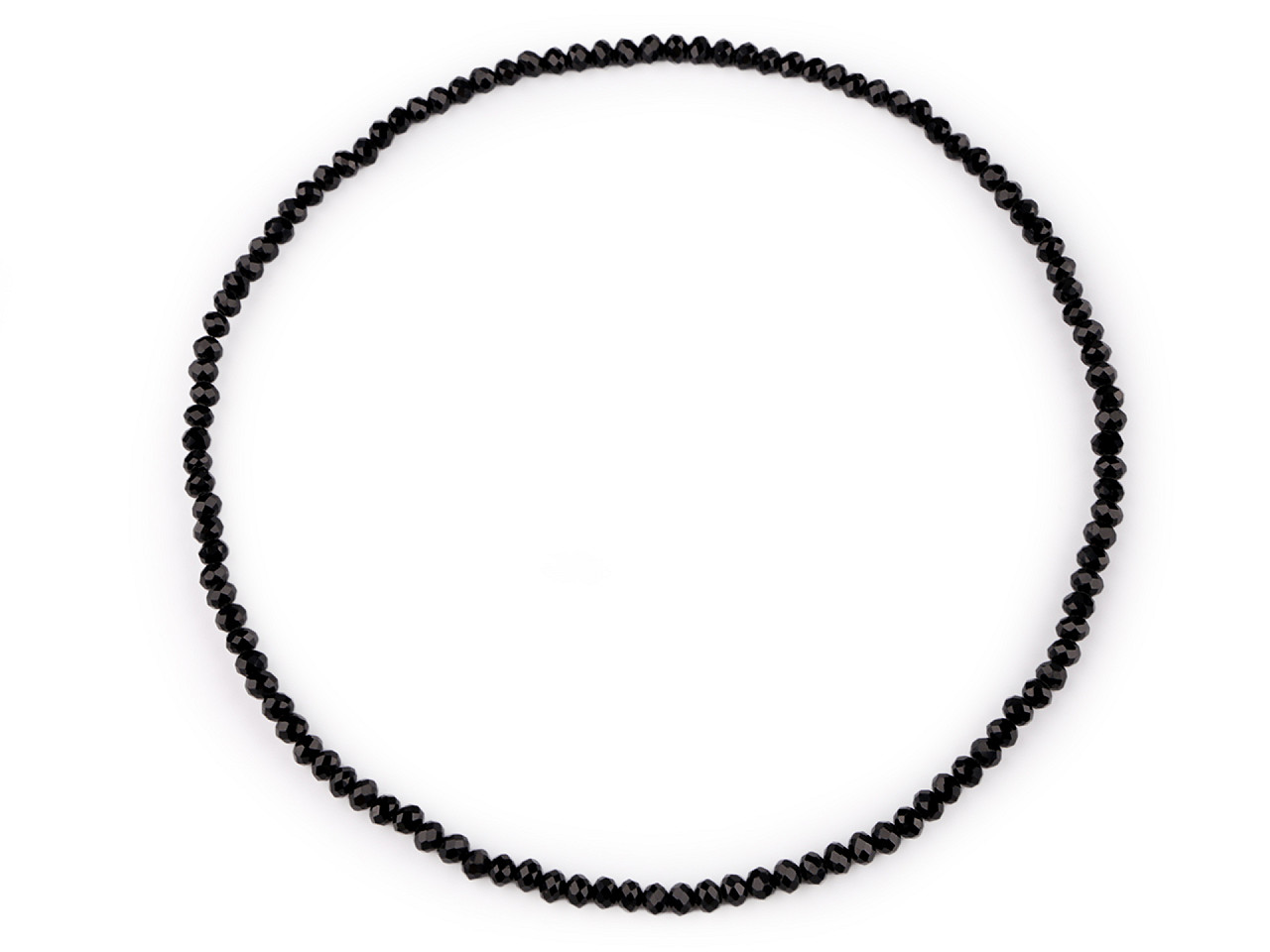 Colier elastic cu strasuri - Verde măr (1 Bucată)