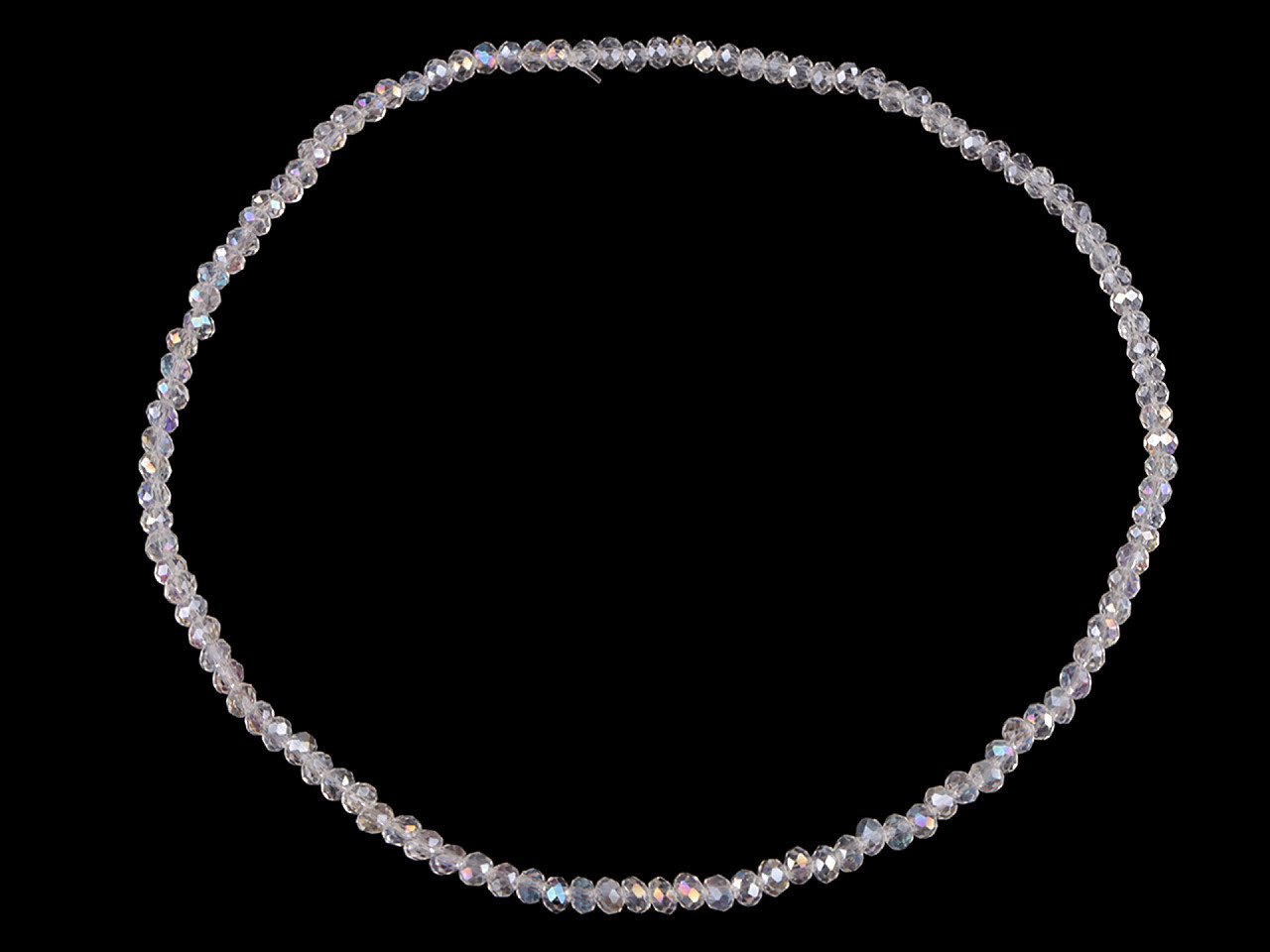 Colier elastic cu strasuri - Verde măr (1 Bucată)