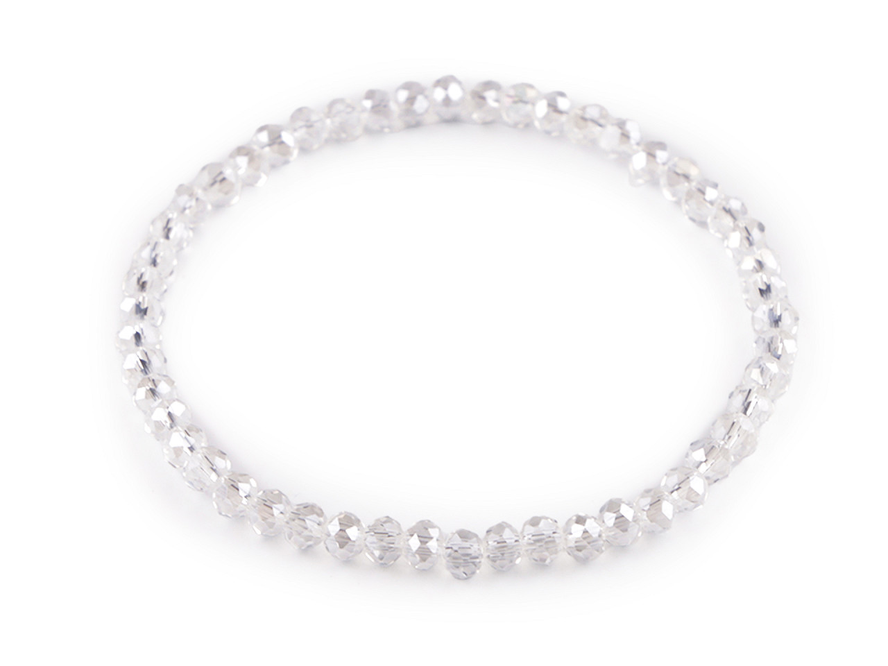 Bratara elastica cu margele fatetate - Albastru azur (1 Bucată)