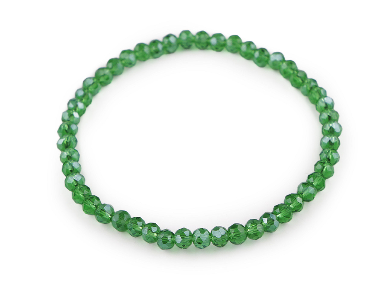 Bratara elastica cu margele fatetate - Albastru azur (1 Bucată)