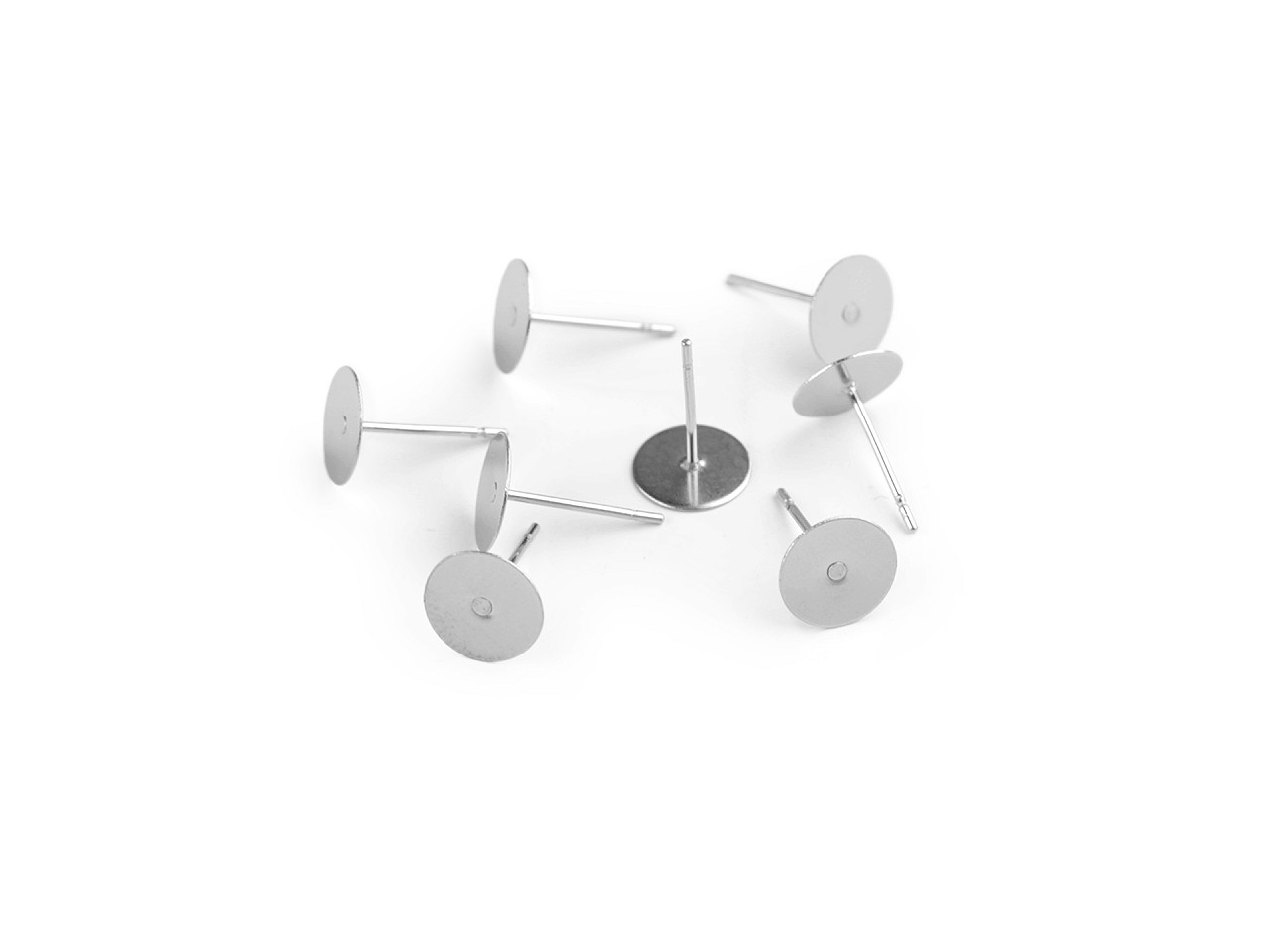 Bază cercei cu tijă din oțel inoxidabil, ø4; 6; 8 mm - Platinum (40 Bucăți) Bază cercei cu tijă din oțel inoxidabil, ø4; 6; 8 mm - Platinum (40 Bucăți)