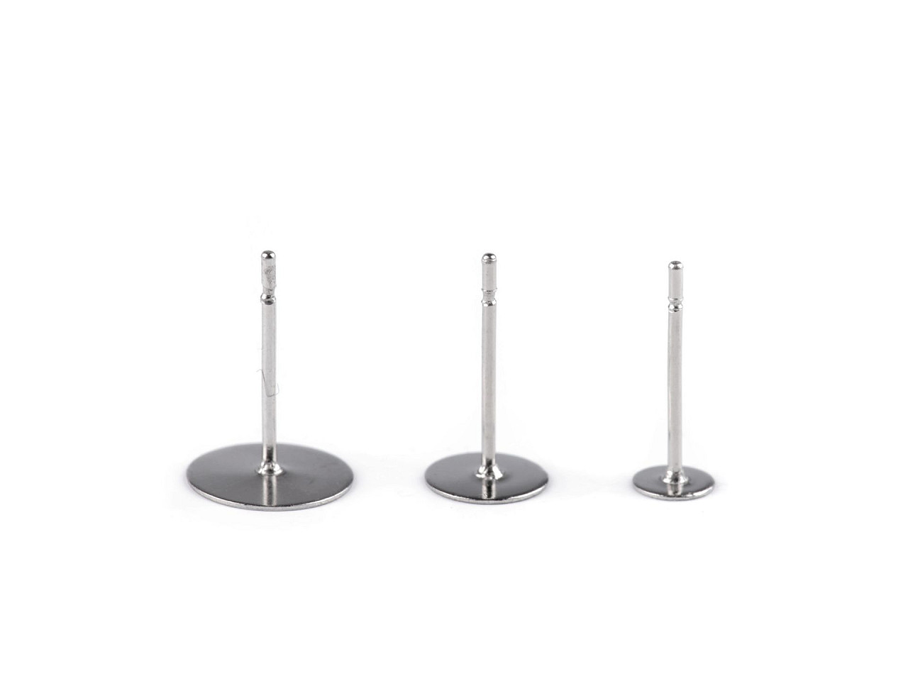 Bază cercei cu tijă din oțel inoxidabil, ø4; 6; 8 mm - Platinum (40 Bucăți) Bază cercei cu tijă din oțel inoxidabil, ø4; 6; 8 mm - Platinum (40 Bucăți)