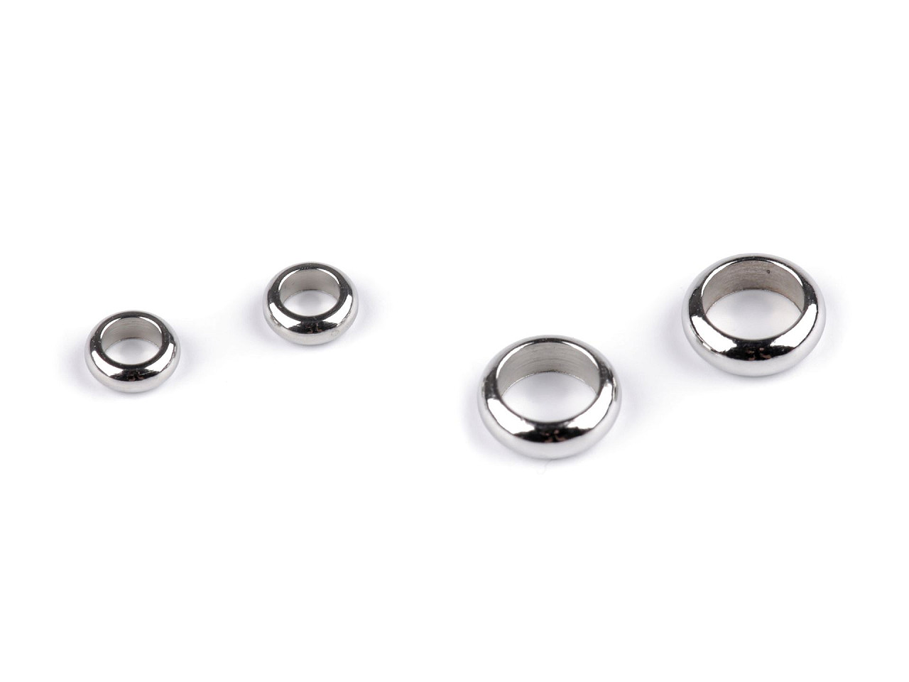 Inel / piesa decorativa din otel inoxidabil ø4; 6 mm - Platinum (10 Bucăți)