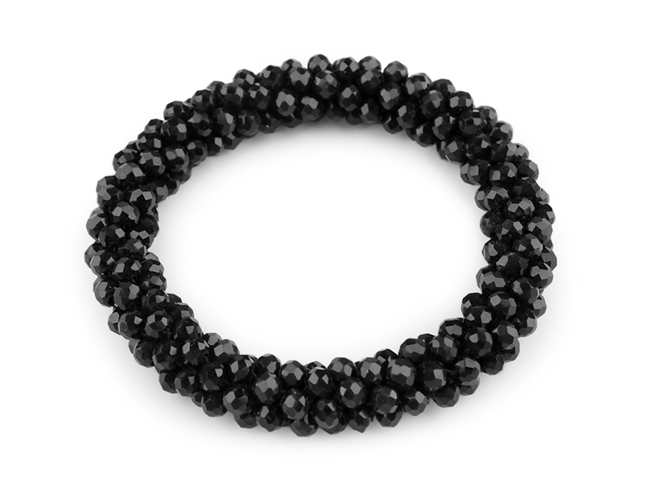 Bratara / elastic de par din margele - Argintiu (3 Bucăți) Bratara / elastic de par din margele - Argintiu (3 Bucăți)