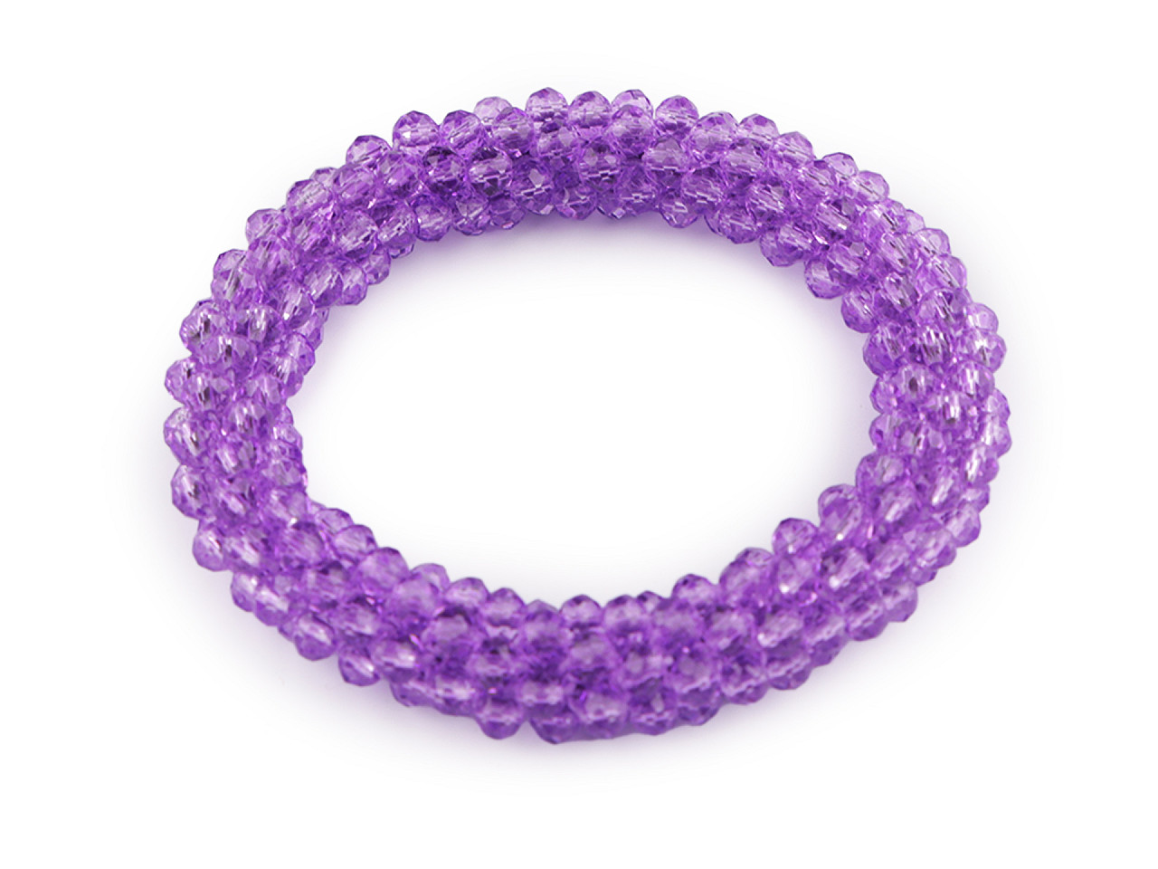 Bratara / elastic de par din margele - Argintiu (3 Bucăți) Bratara / elastic de par din margele - Argintiu (3 Bucăți)
