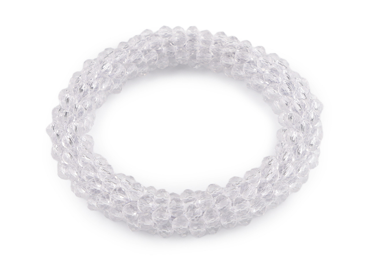 Bratara / elastic de par din margele - Argintiu (3 Bucăți) Bratara / elastic de par din margele - Argintiu (3 Bucăți)