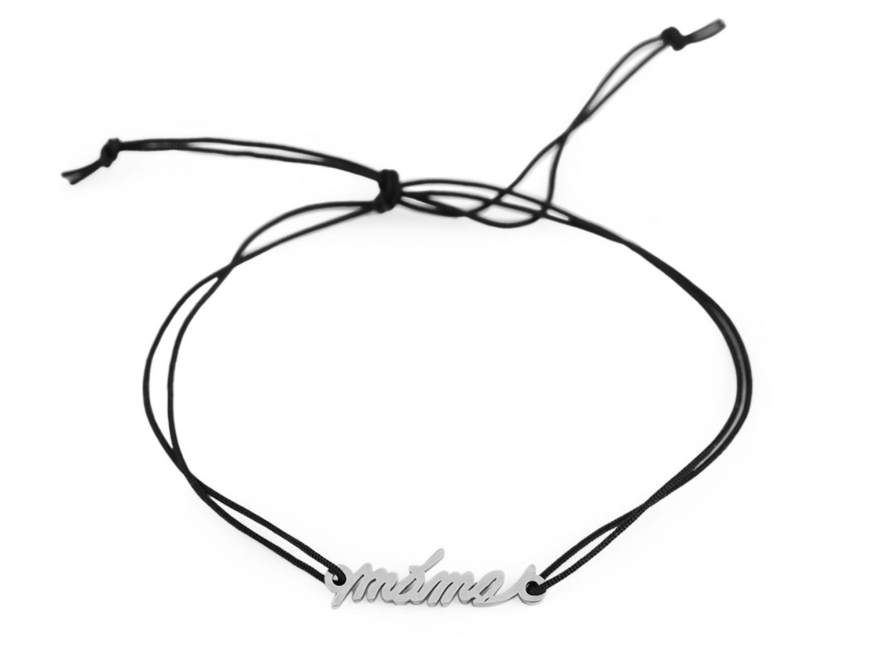 Bratara cu pandantiv din otel inoxidabil - Negru (1 Bucată)