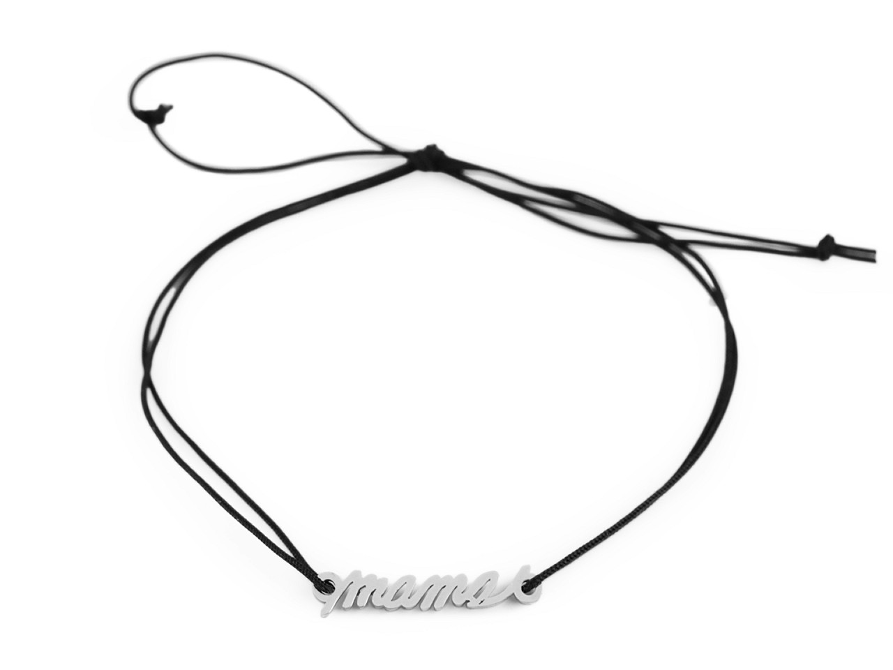 Bratara cu pandantiv din otel inoxidabil - Negru (1 Bucată)