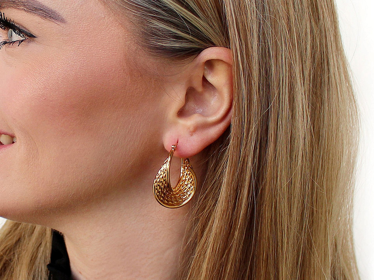 Cercei din oțel inoxidabil - Argintiu (1 Pereche)