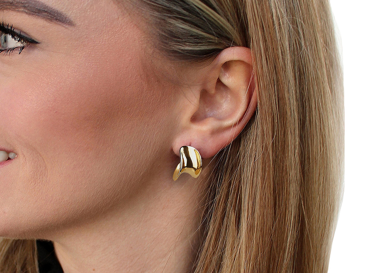 Cercei din oțel inoxidabil - Auriu (1 Pereche)