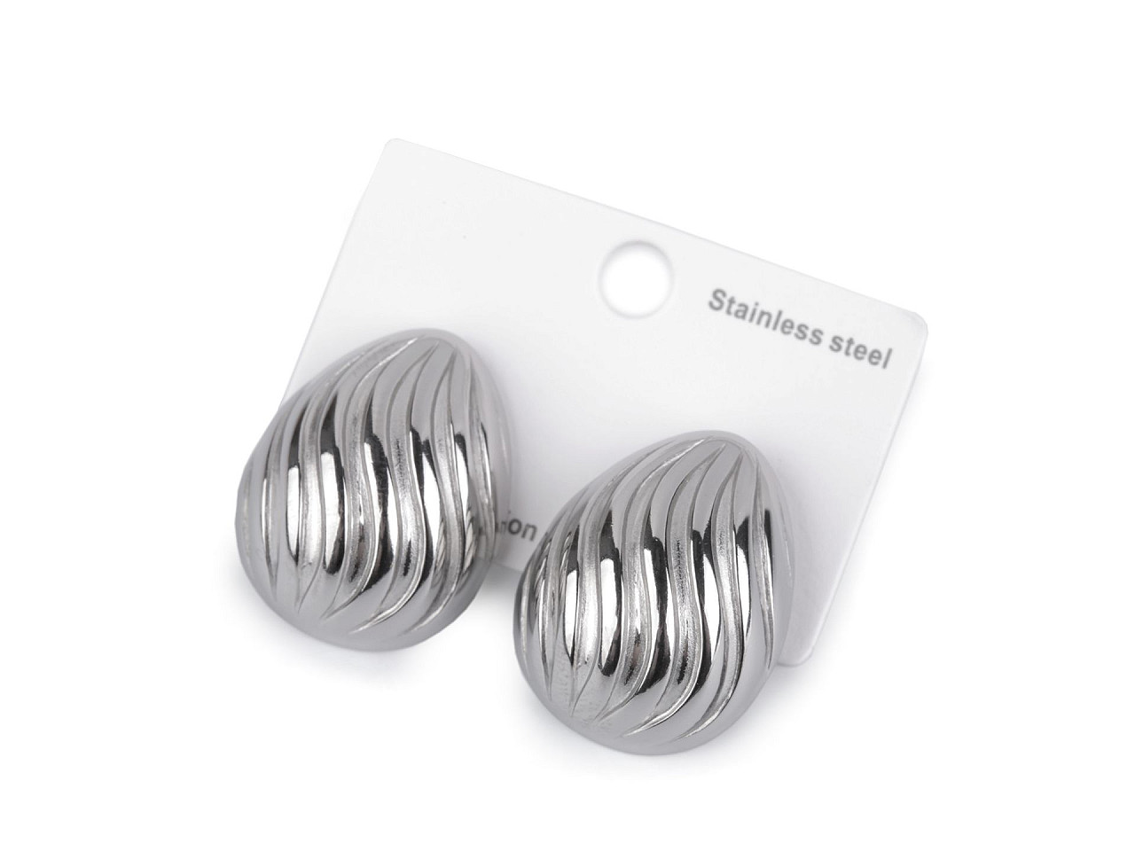 Cercei din oțel inoxidabil - Argintiu (1 Pereche)