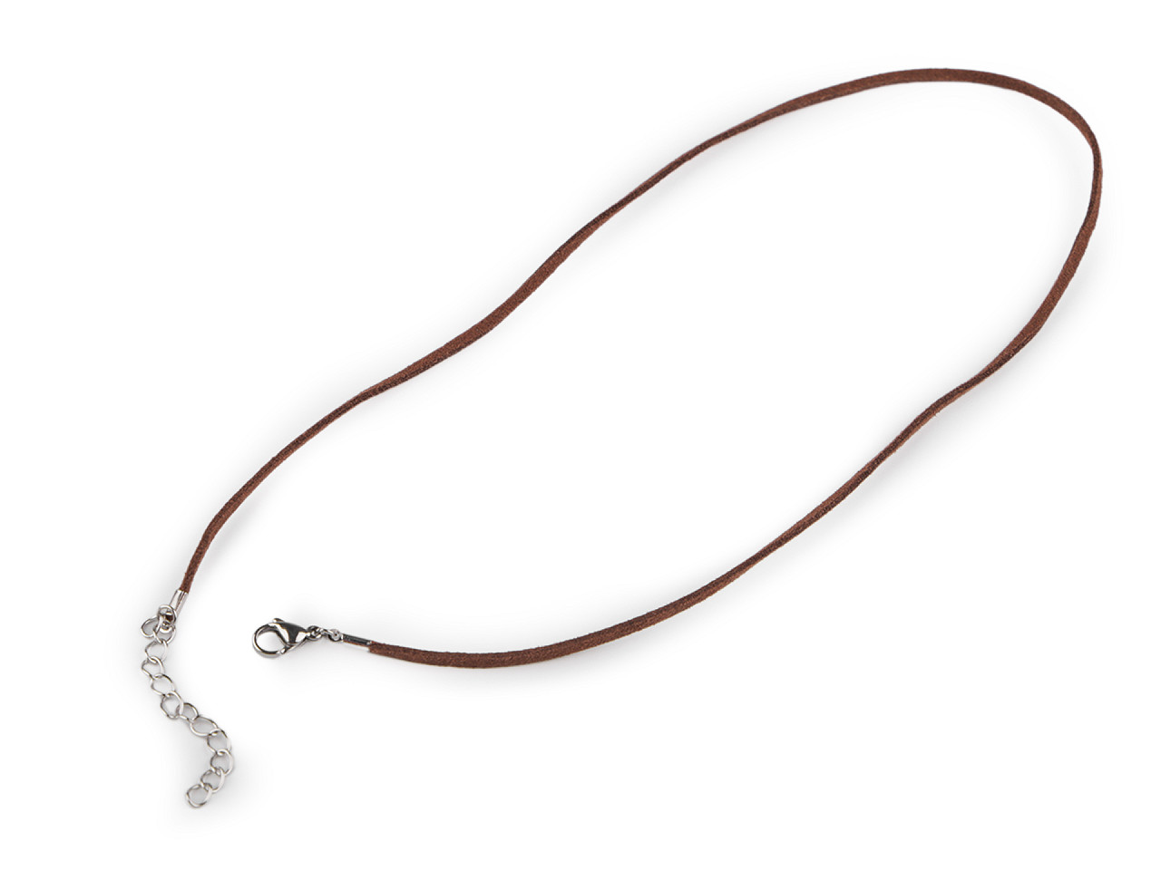 Snur din piele ecologica cu carabină din otel inoxidabil, lungime 46 cm - Negru (1 Bucată)