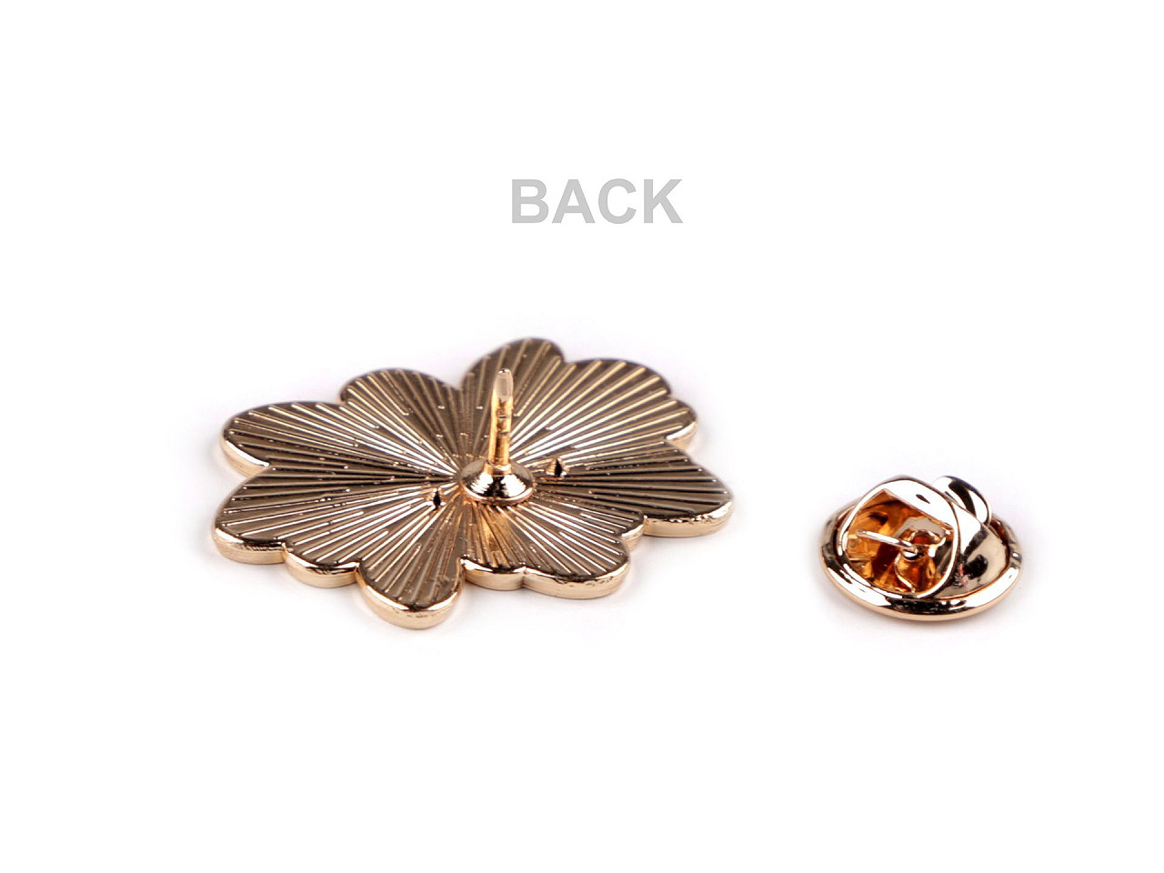 Broșă / insignă  floare, trifoi cu patru foi - Negru (1 Bucată)