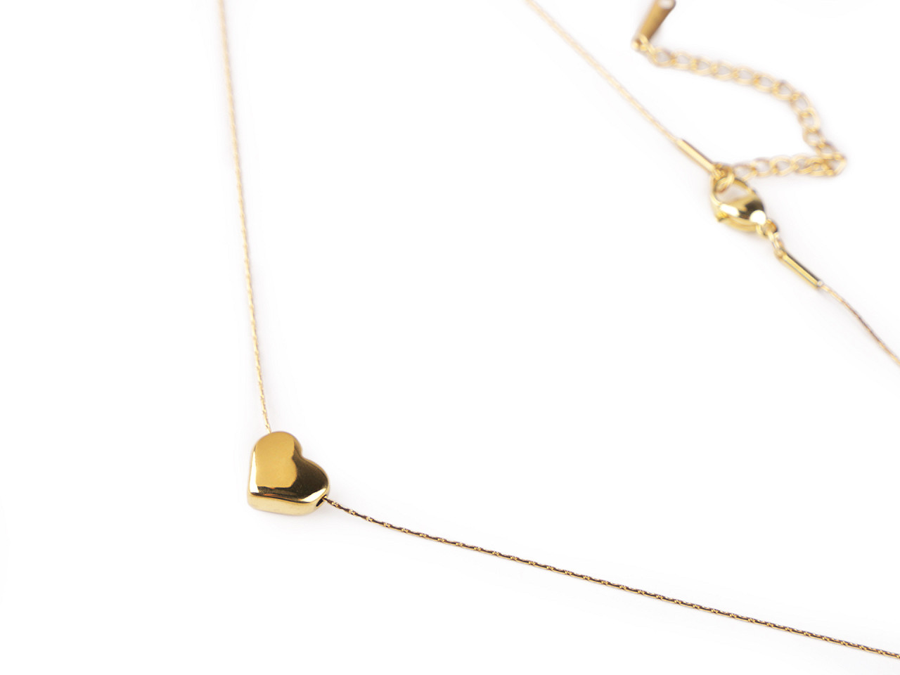 Colier inimă din oțel inoxidabil - Argintiu (1 Bucată)