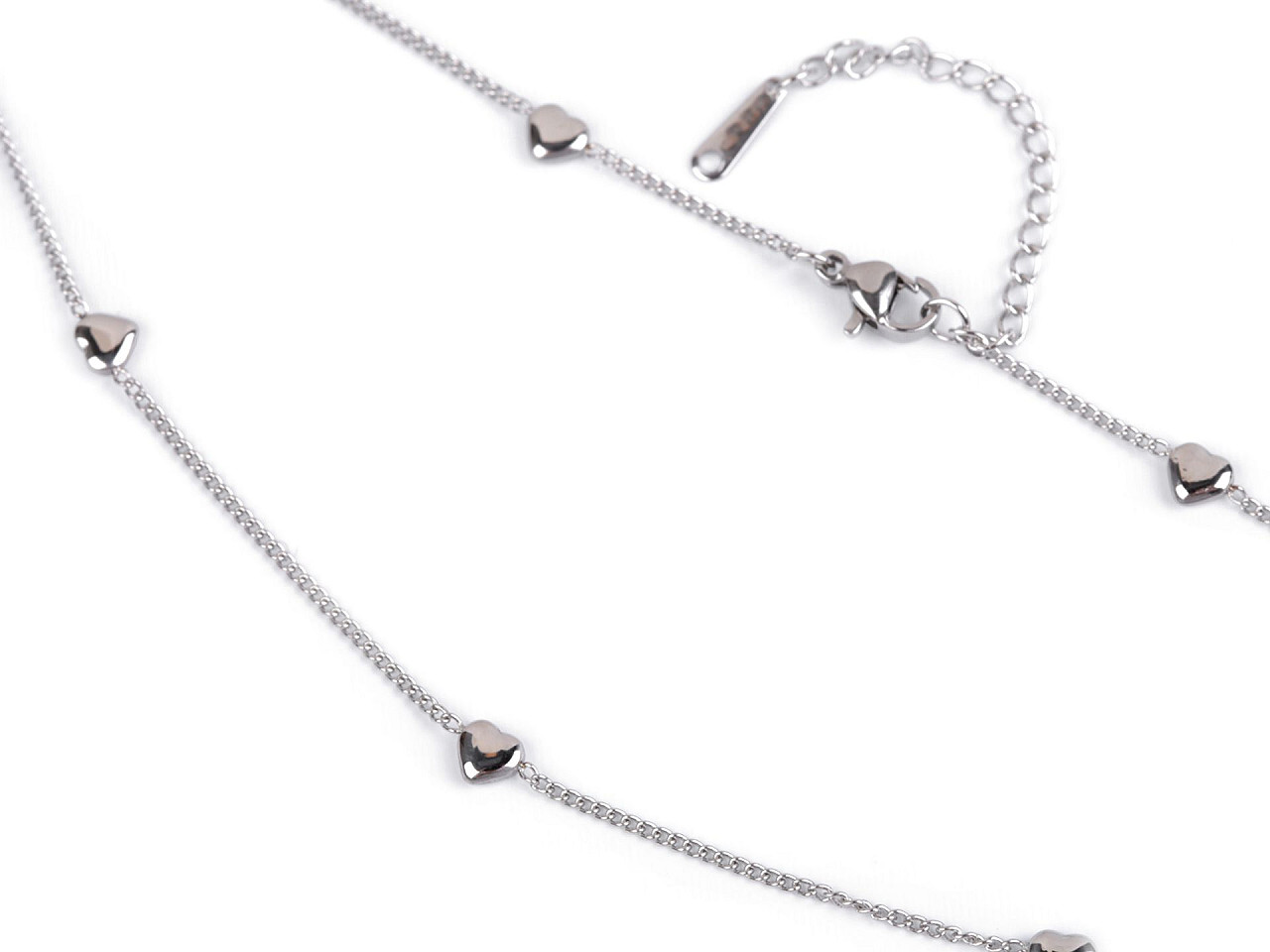 Colier inimă din oțel inoxidabil - Argintiu (1 Bucată)