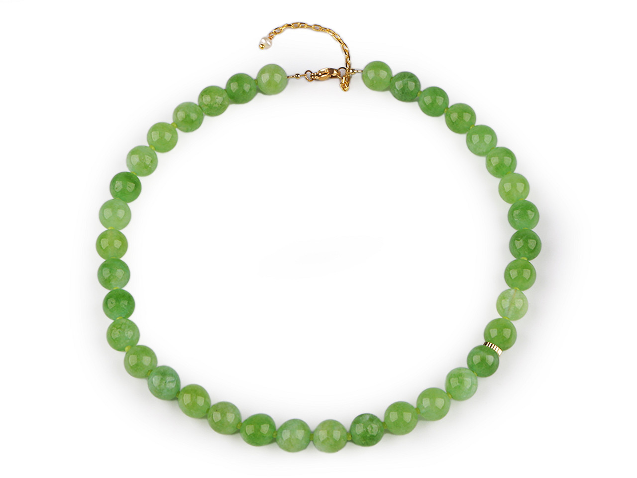 Colier din minerale cu închizătoare din oțel inoxidabil - Verzui (1 Bucată)