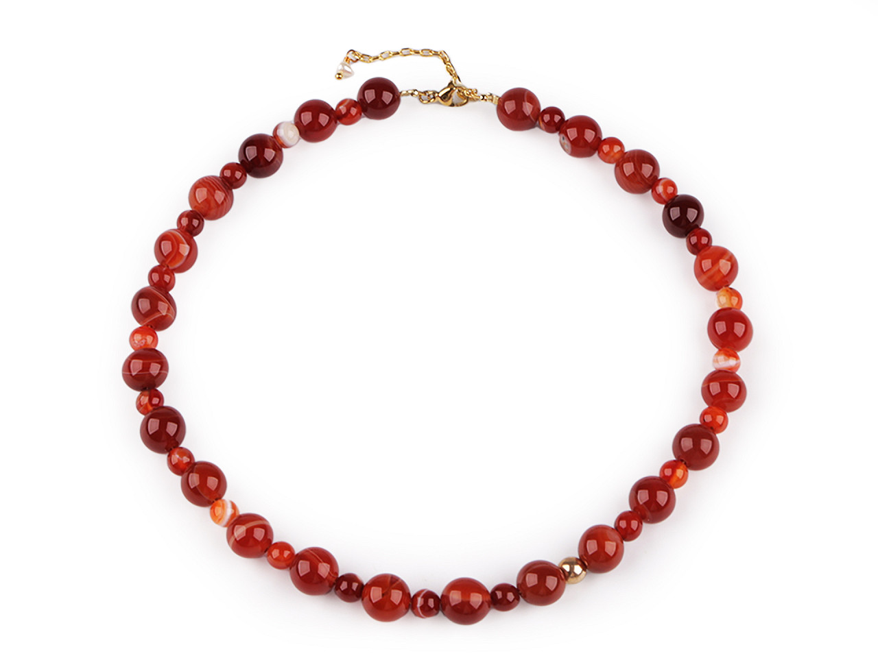 Colier din minerale cu închizătoare din oțel inoxidabil - Verzui (1 Bucată)