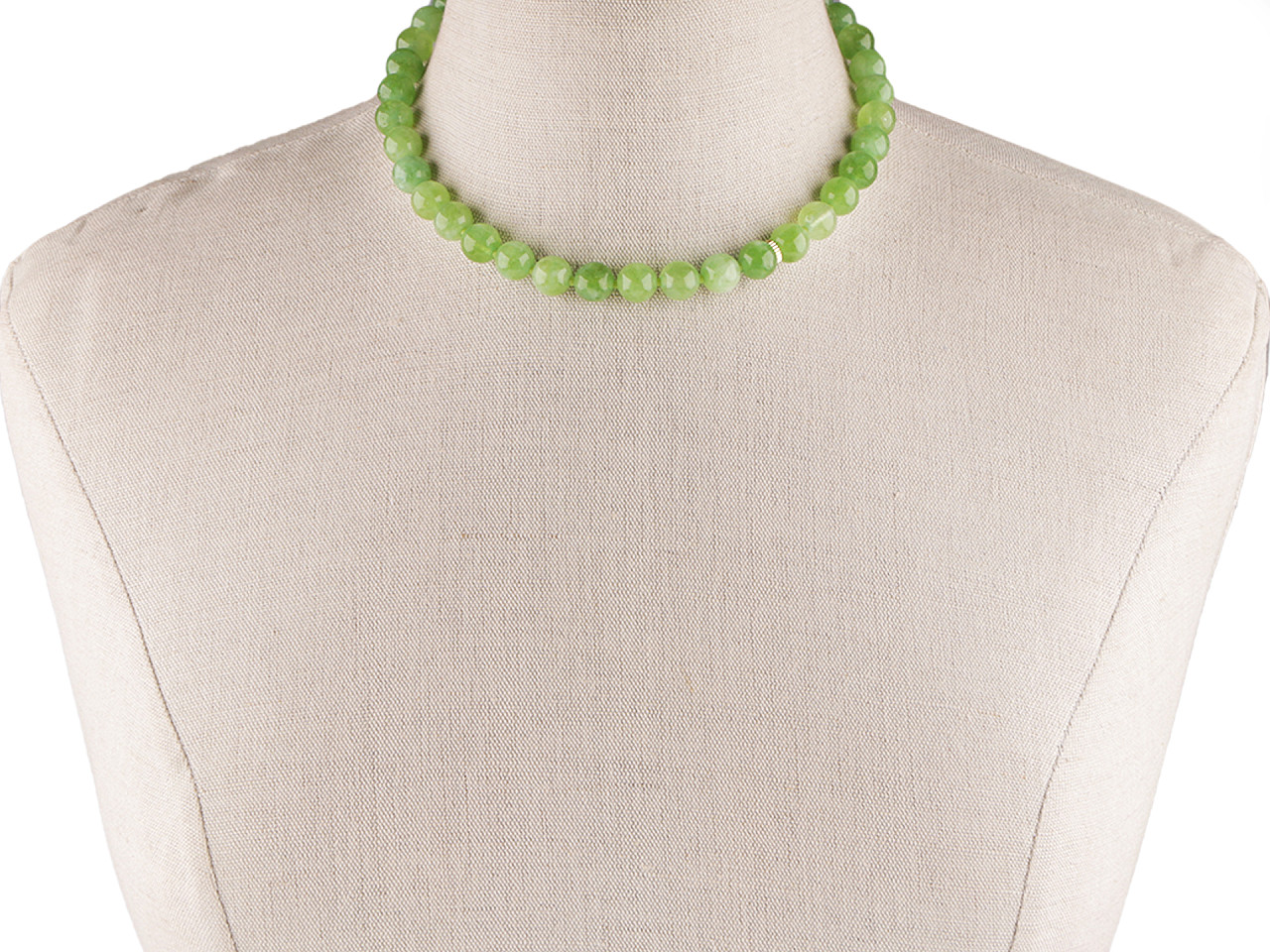 Colier din minerale cu închizătoare din oțel inoxidabil - Verzui (1 Bucată)