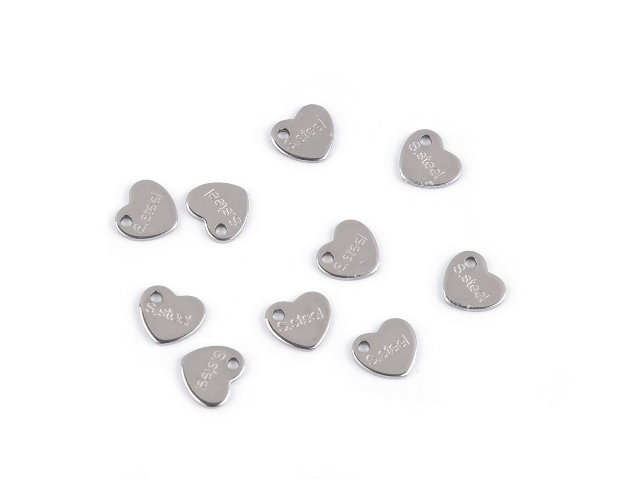 Pandantiv / componenta pentru realizarea bijuteriilor din inox cu marca s.steel - Platinum (10 Bucăți)