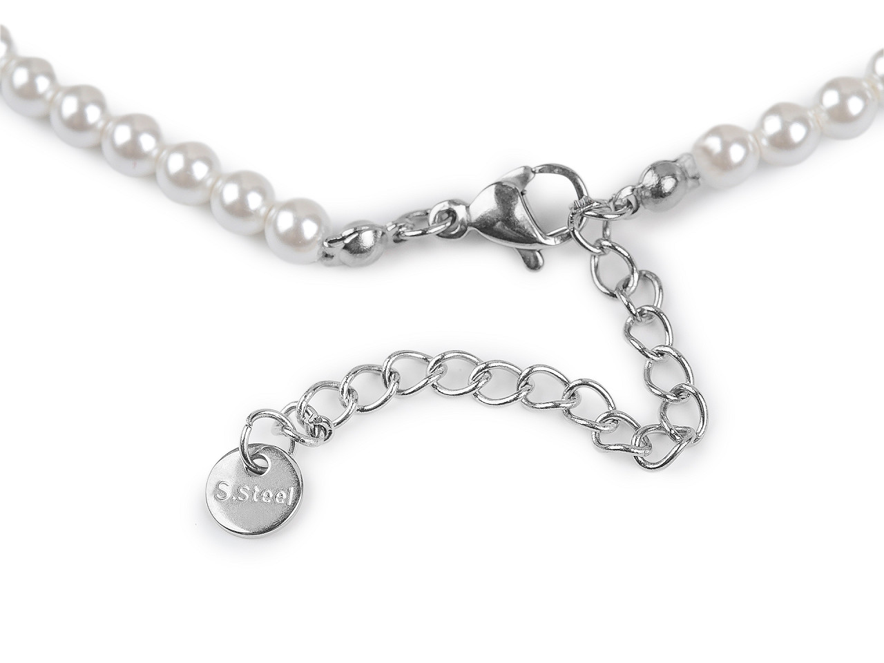 Pandantiv / componenta pentru realizarea bijuteriilor din inox cu marca s.steel - Platinum (10 Bucăți)