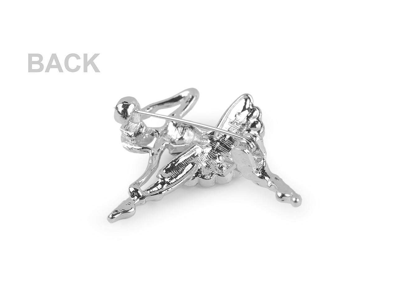 Broșă balerină cu strasuri - Cristal ab (1 Bucată)