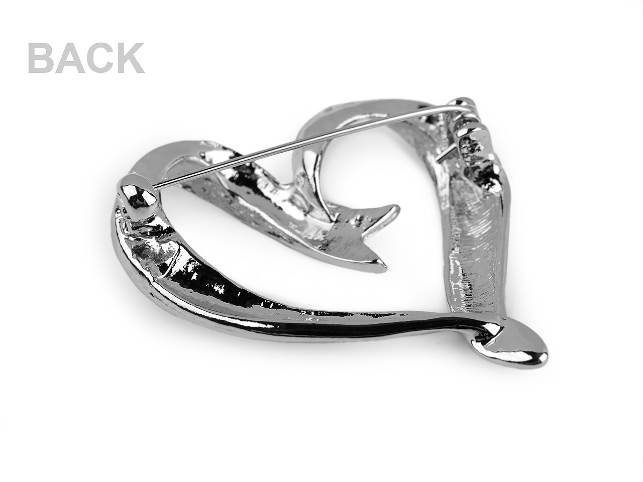 Brosa inima - Auriu deschis (1 Bucată)