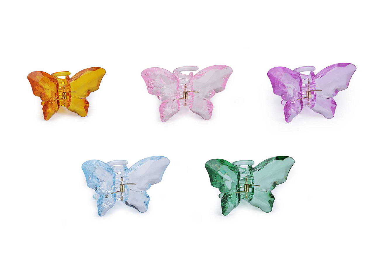 Cleste de păr fluture - Portocaliu (1 Bucată)