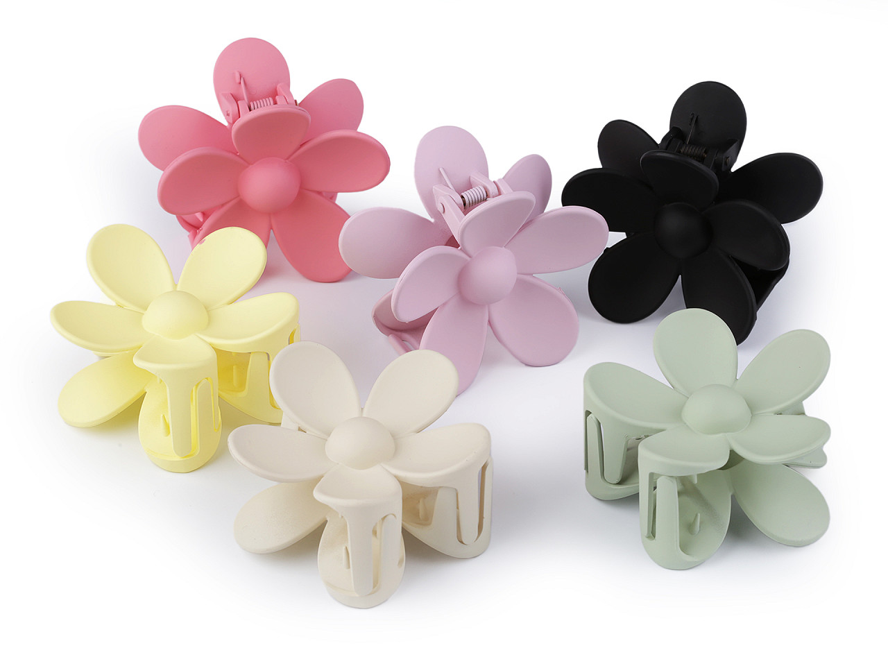 Clește de păr floare - Negru (1 Bucată)