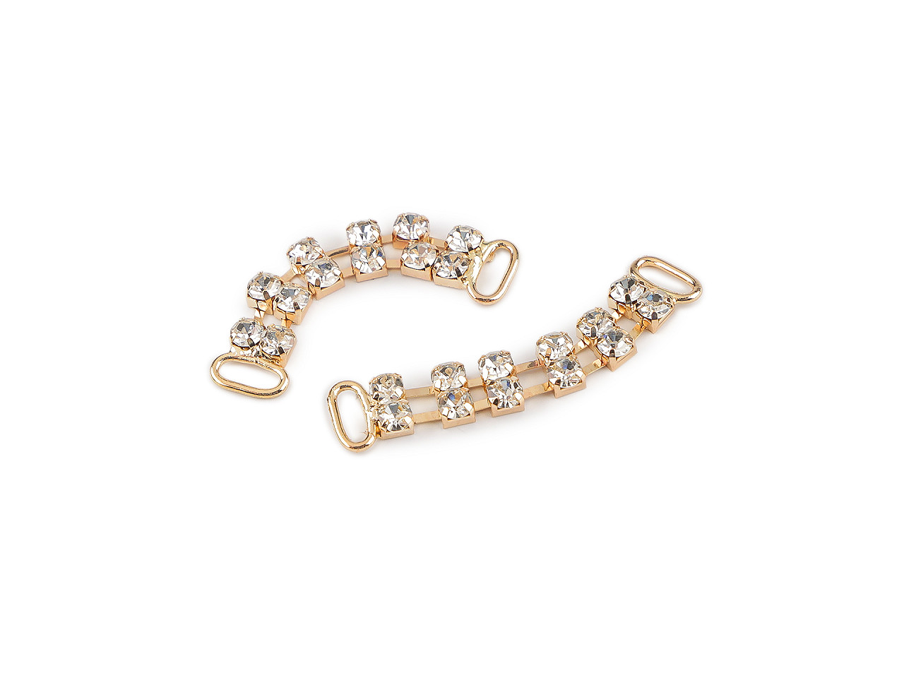 Decorațiune cu strasuri pentru îmbrăcăminte și accesorii 10x50 mm - Argintiu (10 Bucăți)