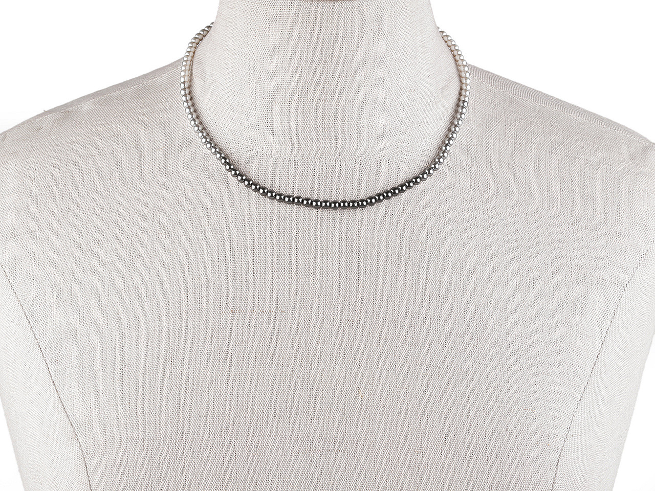 Colier de perle - Gri perlă (1 Bucată) Colier de perle - Gri perlă (1 Bucată)