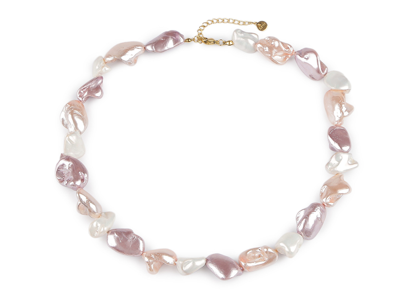 Colier de perle realizat din fragmente de scoici - Gri albăstrui deschis (1 Bucată)