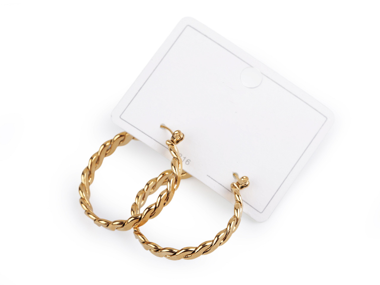 Cercei împletiți din oțel inoxidabil - Auriu (1 Pereche)