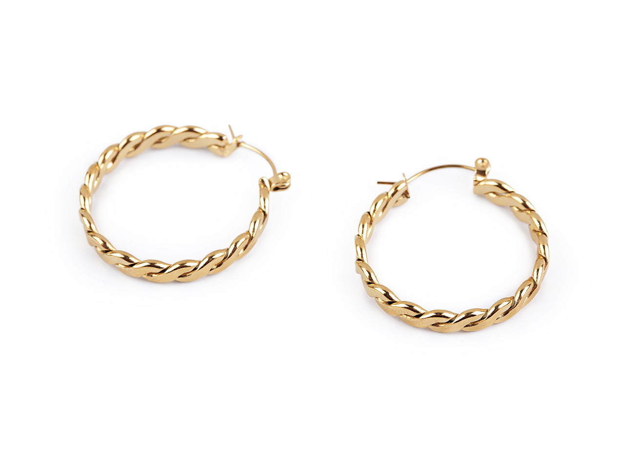 Cercei împletiți din oțel inoxidabil - Auriu (1 Pereche)