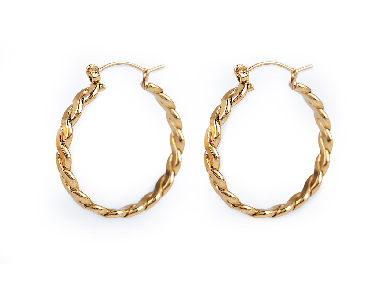 Cercei împletiți din oțel inoxidabil - Auriu (1 Pereche)