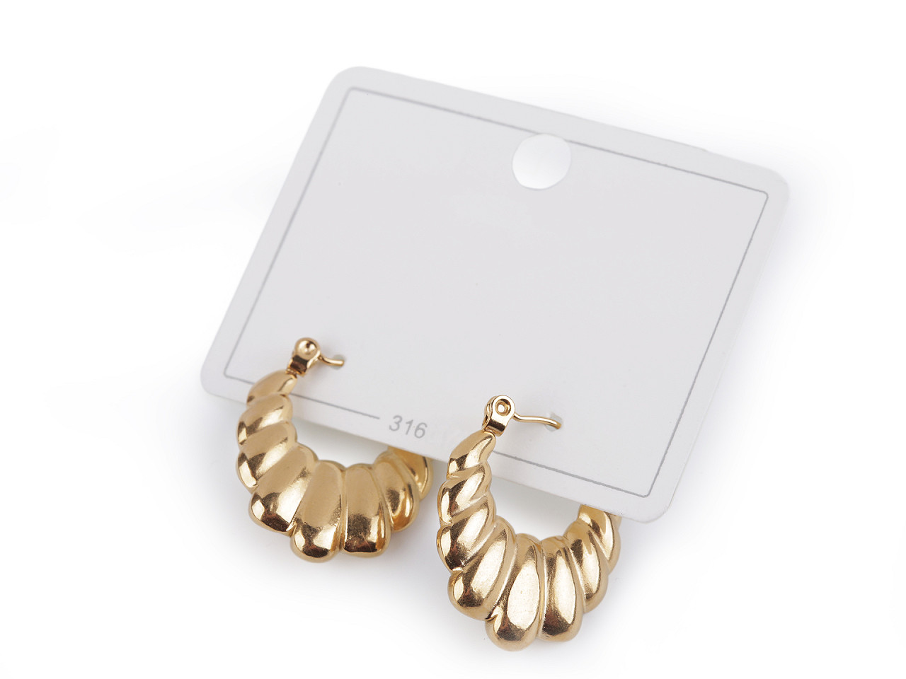 Cercei din oțel inoxidabil - Auriu (1 Pereche)