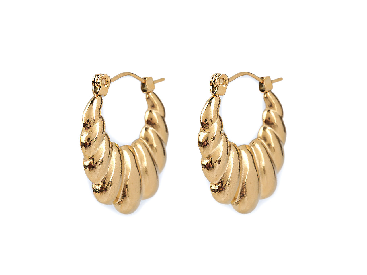 Cercei din oțel inoxidabil - Auriu (1 Pereche)